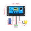 30A Solar Charge Controller 12V/ 24V Solar Panel Charge Controller Intelligent Regulator with 5V Dual USB Port Display Adjustable Parameter LCD Display and Timer Setting ON/Off Hours (1) (2pcs)