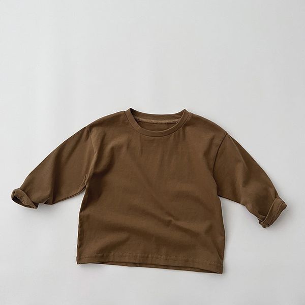 Baby Basic Style Various Color Soft Cotton Shirt - 80 (9-12M) / Brown