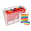 Pack of 5 Crystal PP Sorter Case with 13 Compartments White