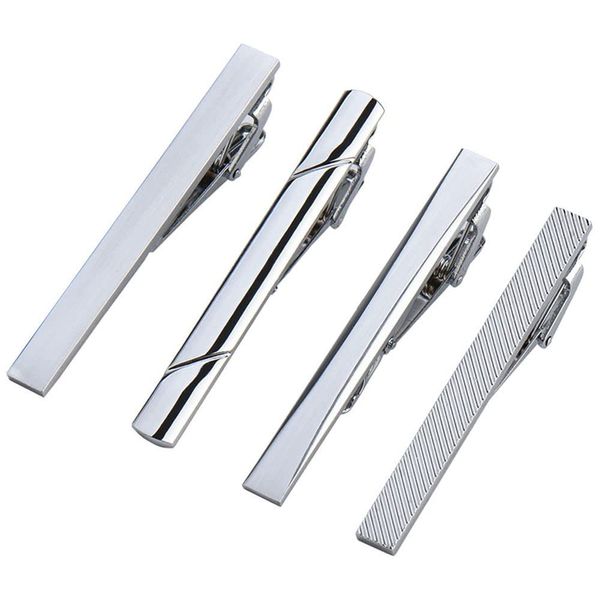 Tie Clip Set, 4 Pieces, Luxury Tie Clips, Men's, Weddings, Stylish, Everyday Work, Business, Funerals, Accessories, Present, stainless-steel, No