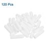 Sourcing Map 120Pcs PVC Round Rubber End Caps, 6mm ID, White