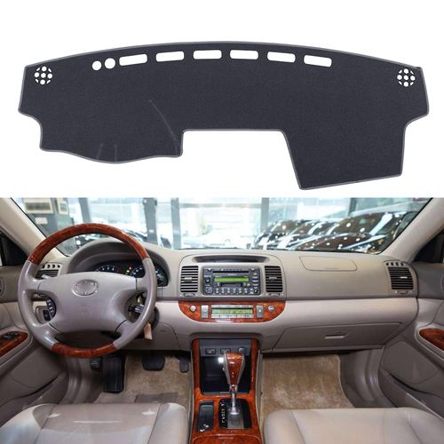 BLIBLIUNIT Dash Cover Mat Custom Fit for Toyota Camry 2002 2003 2004 2005 2006 with Cutout for Sensors and Dash Speakers, Dashboard Cover Pad Carpet (02-06 Gray)