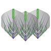RED DRAGON Peter Wright Snakebite Hardcore Mohawk Purple & Green Dart Flights - 3 Sets Per Pack (9 Flights in Total)