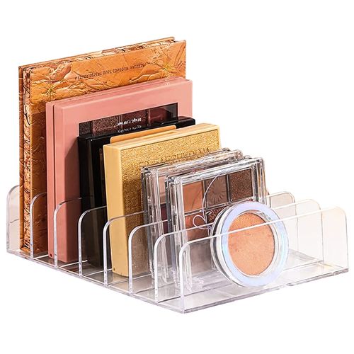ZDNT Eyeshadow Palette Makeup Organiser,7-Section Divided Plastic Makeup Organizer,Eyeshadow Makeup Storage Organiser,Cosmetics Storage for Makeup Storage,Nail Polish Storage and Eyeshadow Palettes