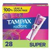 Tampax Radiant Plastic, Super Absorbency, Unscented Tampons, 32 Count