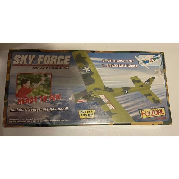 Sky Force FlyZone Hand Launch Electric Motor Camo Airplane