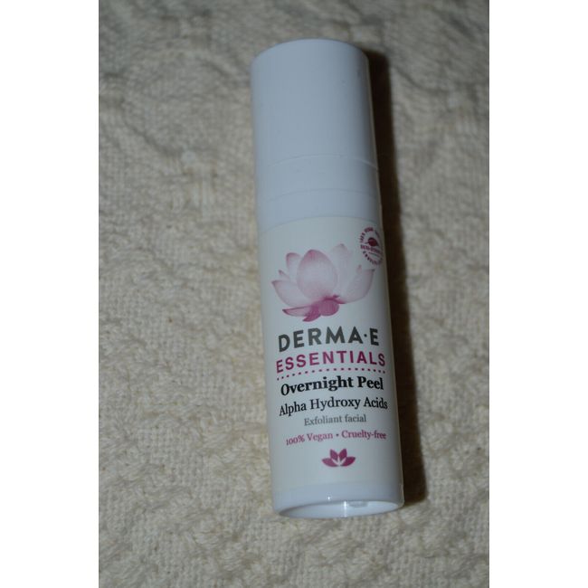 Derma-E Essentials Overnight Peel AHA Exfoliant Facial 15ml/.5oz Travel Size