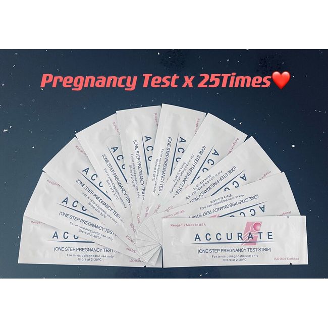 EZ Anywhere 25PCS Individually Sealed Early Pregnancy Test Strips Exp 03/2026