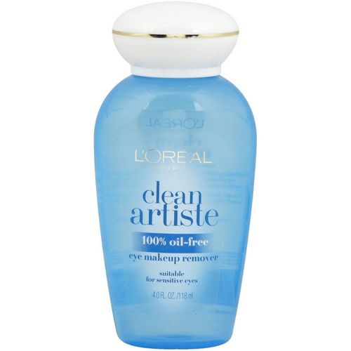 L'Oreal Clean Artiste Oil-Free Eye Makeup Remover, 4 oz (Pack of 2)