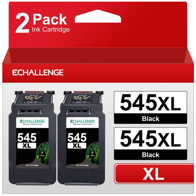 ECHALLENGE PG 545 XL Schwarz Ersatz für Canon Druckerpatronen 545 Multipack Black für MX495 Patronen für Pixma TS3350 MG2550s TS3150 TR4550 MG3050 TR4551 MG2950 MX490 MG2555s (2 Schwarz)