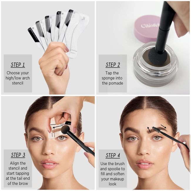 Eyebrow Stencils | The Brow Trio | Trio Beauty Low Arch