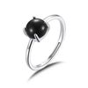 Philip Jones Black Onyx Adjustable Ring with Quote Card