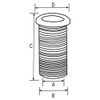 wellenshop Durchführung Kabeldurchlass 65 mm Schwarz