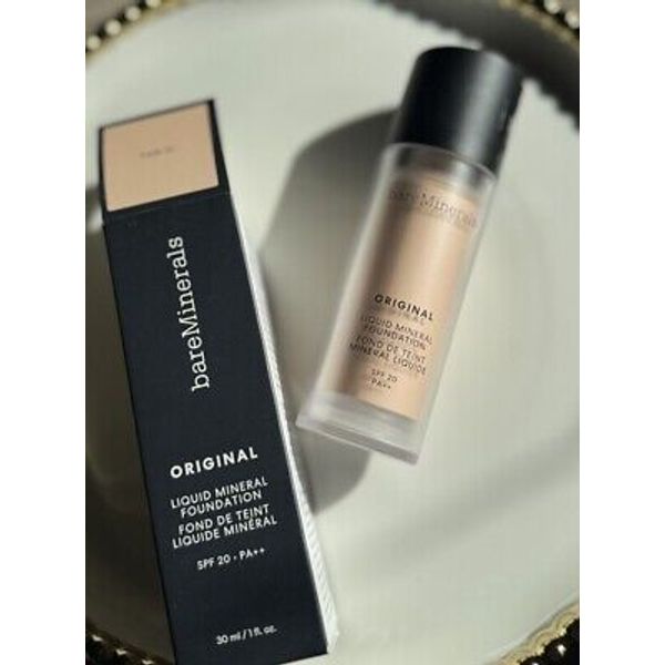 Bare Minerals~Original Liquid Mineral Foundation w/SPF 20~Fair 01~New In Box!