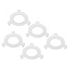 PATIKIL E27 to E14 Lamp Shade Reducing Ring, 5 Pack Lampshade Adapter Ring Converter Reducer Fitting Light Fixtures Replacement, Translucent