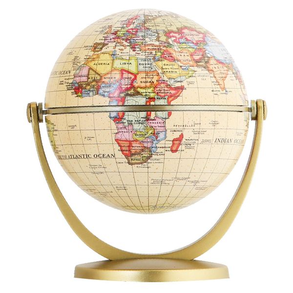Exerz 10cm Antique Globe - Mini Globe - Vintage Colour Modern Map (Diameter: 10cm)