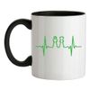 Heartbeat Chess - 11oz - Ceramic Two-Tone Mug for Coffee/Tea - Black/White - One Size