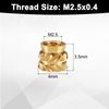 uxcell 50pcs M2.5 Thread Insert Brass Heat Set Insert M2.5x3.5mm OD 4mm Needle Insert Nuts 3D Printed Brass Nuts Female Thread Insert Nuts