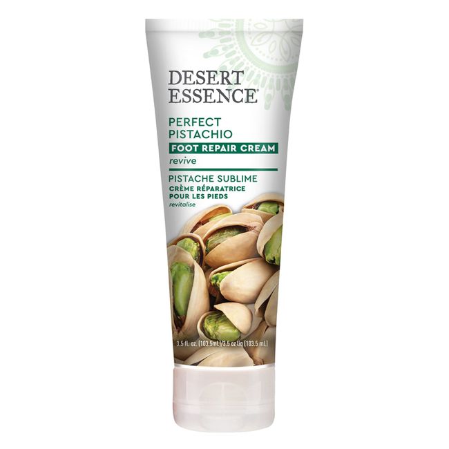 Desert Essence, Perfect Pistachio Foot Repair Cream 3.5 fl. oz. - Gluten Free - Vegan - Cruelty Free - Pistachio Oil, Shea Butter & Macadamia Oil - Relieves Rough Dry Feet - Smooths & Softens