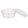 VEPATIM 100 Dressingbecher Saucenbecher 50ml transparent mit Deckel aus PP
