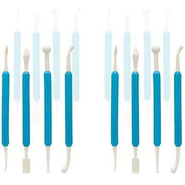 Ateco 4212 5 PC 10 Shape Sculpturing Tool Set, Cake Decorating, Bakeware 2 Packs