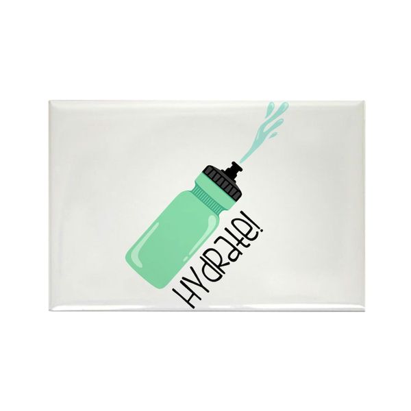 CafePress Hydrate Bottle Magnets Rectangle Magnet, 3"x2" Refrigerator Magnet
