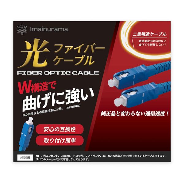 (Featured in Professional Magazines) imainurama Optical Fiber Cable, Net Line, Easy Installation, Optical Cable, Both Ends, SC Communication, Optical Modem, Extending, ONU, Optical Line, Termination