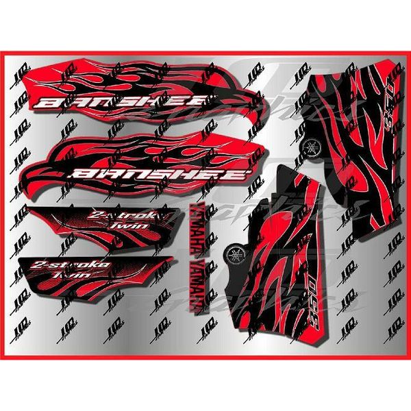 2007 Yamaha banshee full graphics decal kit ..THICK AND HIGH GLOSS