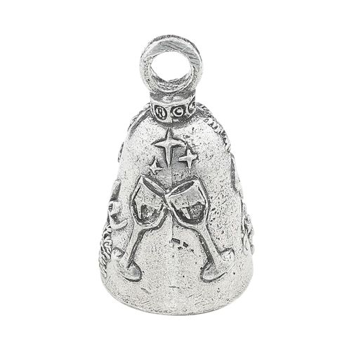 Guardian Bell Wine-O-Clock Good Luck Bell w/Keyring & Black Velvet Gift Bag | Motorcycle Bell | Lead-Free Pewter | Good Luck Gift to Friends & Family | Bike Bell | Made in USA