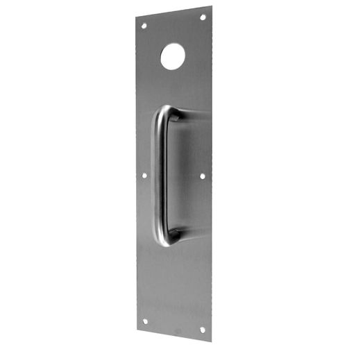Don-Jo CFK7115 Stainless Steel Push and Pull Plate with Holes, Satin Stainless Steel Finish, 4" Width x 16" Height