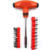 22-Piece T-Handle Screwdriver Bit Set – Multi-Bit Driver Kit with Hex Sockets & Screwdriver Bits