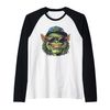 Funny Laughing Ogre with Sunglasses Costume Raglan, black, S
