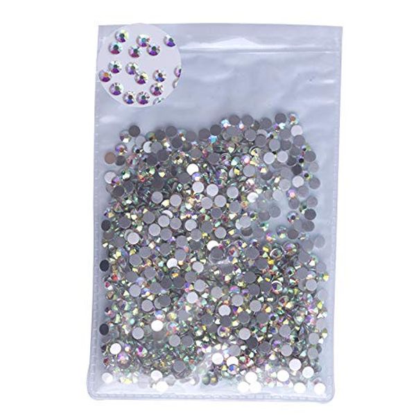 PrettyG 2880pcs SS20 Nail Crystals AB Coating Nail Art Sparkly Round Flatback Rhinestones, Non-Self-Adhesive AB-S20