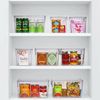 6 Pack Clear Plastic Storage Bin Container Set - Pantry Freezer Fridge Organizer