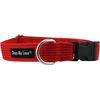 Cotton Web Adjustable Dog Collar 4 Sizes Red (X-Large: Neck 18"-27"; Width 1.2")