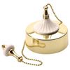 Deluxe 6Amp 2 Way Ceiling Switch Brass and White Feature FPK1-WH-39