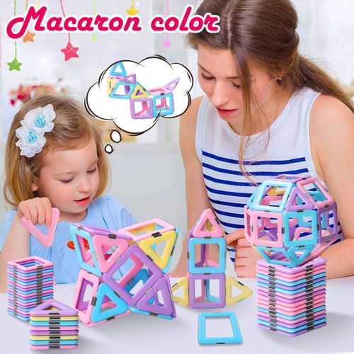 ATCRINICT Magnetic Building Blocks Magnetic Tiles Toys for 3 4 5 6 7 Years Old Boys Girls Kids Educational Construction Magnet Toy Learning Resources Games Gifts for Girls Toddlers Birthday Christmas