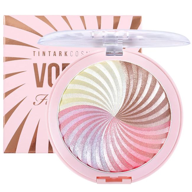 TINTARK Vortex Cream Highlighter Palette Make up Glänzend, Highlighters für Gesichts-Make-up, Glitzer Glitzer Puder für Body Tragbar Tierversuchsfrei Talkfrei