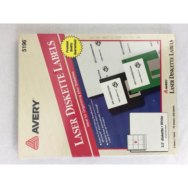 Avery Printable Blank Square Labels, 2.75" x 2.75", Matte White, 630 Customizable Labels (5196)
