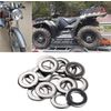 M10 304 Stainless Steel Flat Washer and Split Spring Lock Washer Assortment Set, 50Sets /Pack (M10)