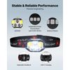 VEVOR 2 Pack Headlamps Lightweight LED Rechargeable Headlight 12 Lighting Modes