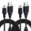 Mcbazel 2 Pack Controller Charging Cable for PS3, Mini USB Power Charge Cable Lead for Playstation 3 Controller -3 Meter, Black