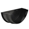 Half Round Guttering Internal Stop End - Black - Pack of 2