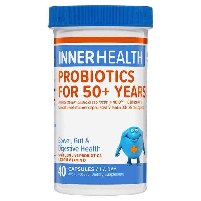 Inner Health Probiotics for 50+ Years 40 Capsules Bowel Gut Digestive Health