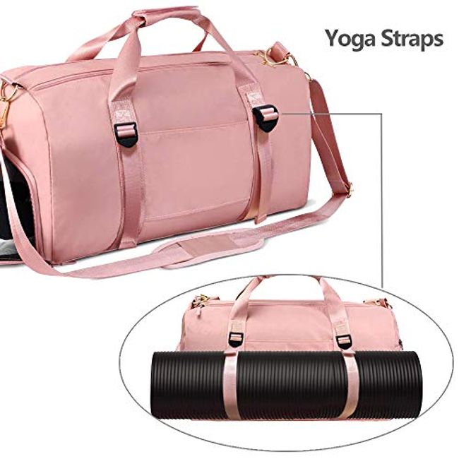 Sports Gym Bag PINK Travel Duffle Bag for Women and Men (with Shoes  Compartment)