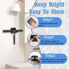 Shower Squeegee, 10 inch Black Silicone Squeegee Window Scraper For Bathroom, Glass Cleaning