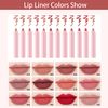 Dulele 12 Colors Matte Lip Liner Set, Professional Makeup Slim Lipstick Pen, Moisturising & Smooth Lip Pencils, High Pigmented Longwear Rich Creamy Lip Colors