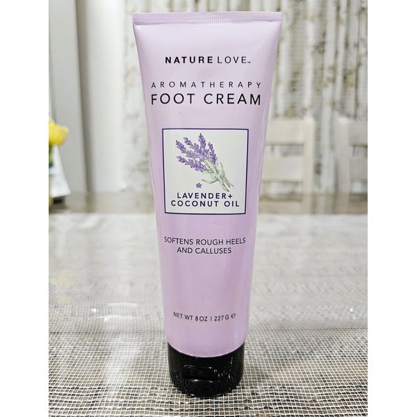 Nature Love Aromatherapy Foot Cream Lavender & Coconut Oil 8 oz/227g