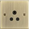 Knightsbridge CS5AAB Square Edge Antique Brass Finish with Insert 5A Unswitched Socket, 230 V