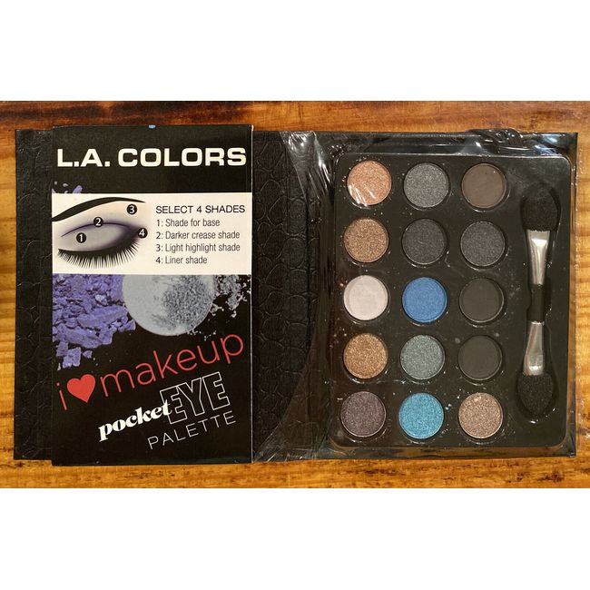 L.A. Colors 15 Color Eyeshadow Eye Pocket Palette Matte/ Daring Smoky